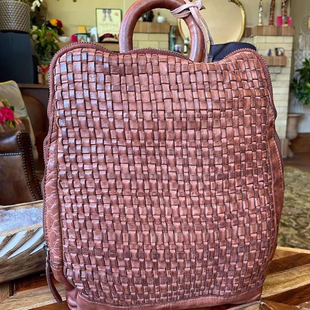 Anthropologie Vilenca Woven Backpack